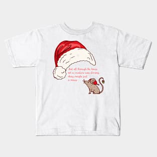 Santa Hat Mouse! Kids T-Shirt